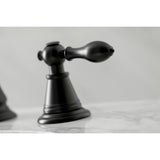 English Classic FSC1970AL Two-Handle 3-Hole Deck Mount Widespread Bathroom Faucet with Brass Pop-Up, Matte Black