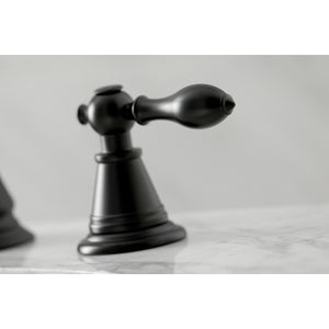 English Classic FSC1970AL Two-Handle 3-Hole Deck Mount Widespread Bathroom Faucet with Brass Pop-Up, Matte Black