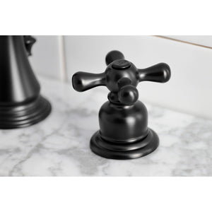 American Classic FSC1970AX Two-Handle 3-Hole Deck Mount Widespread Bathroom Faucet with Brass Pop-Up, Matte Black