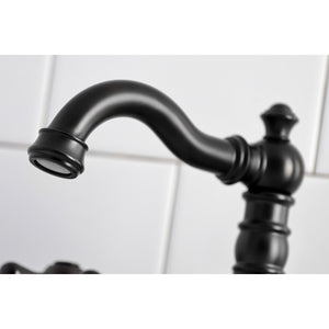 American Classic FSC1970AX Two-Handle 3-Hole Deck Mount Widespread Bathroom Faucet with Brass Pop-Up, Matte Black