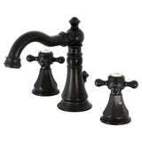 Metropolitan FSC1970BX Two-Handle 3-Hole Deck Mount Widespread Bathroom Faucet with Brass Pop-Up, Matte Black