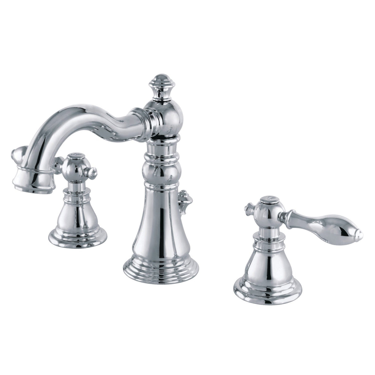 American Classic FSC1971ACL Two-Handle 3-Hole Deck Mount Widespread Bathroom Faucet with Pop-Up Drain, Polished Chrome