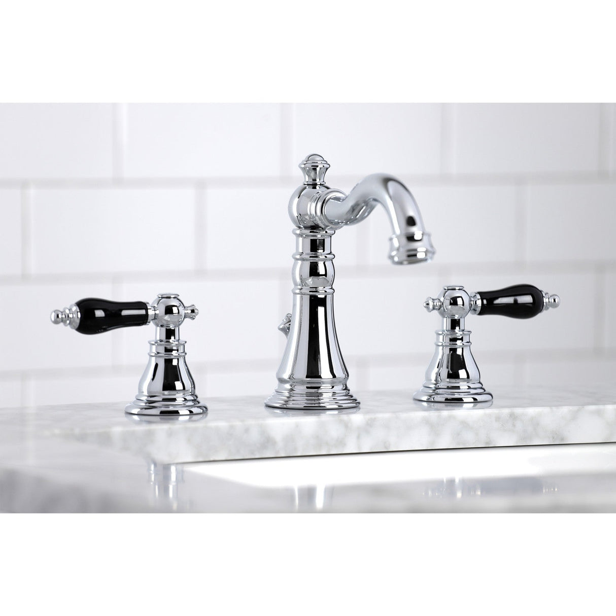 Duchess FSC1971AKL Two-Handle 3-Hole Deck Mount Widespread Bathroom Faucet with Pop-Up Drain, Polished Chrome