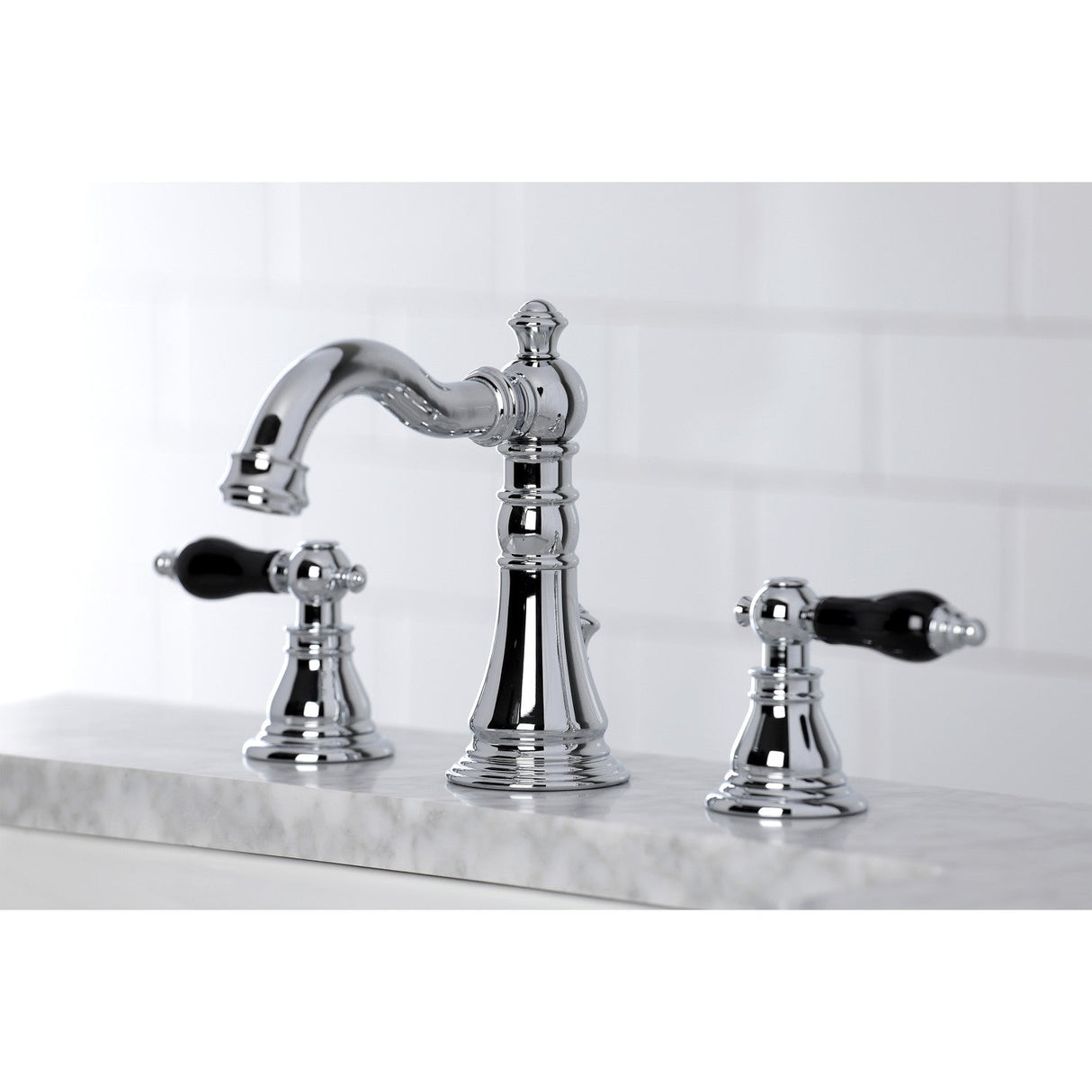 Duchess FSC1971AKL Two-Handle 3-Hole Deck Mount Widespread Bathroom Faucet with Pop-Up Drain, Polished Chrome