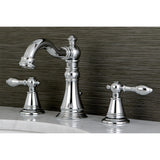 English Classic FSC1971AL Two-Handle 3-Hole Deck Mount Widespread Bathroom Faucet with Pop-Up Drain, Polished Chrome
