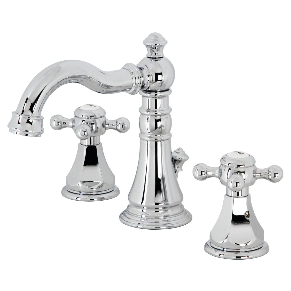 Metropolitan FSC1971BX Two-Handle 3-Hole Deck Mount Widespread Bathroom Faucet with Pop-Up Drain, Polished Chrome