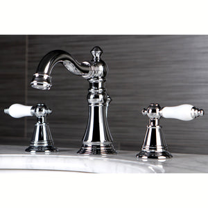 English Classic FSC1971PL Two-Handle 3-Hole Deck Mount Widespread Bathroom Faucet with Pop-Up Drain, Polished Chrome