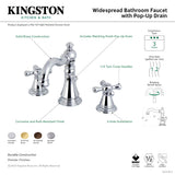 American Classic FSC1972AAX Two-Handle 3-Hole Deck Mount Widespread Bathroom Faucet with Pop-Up Drain, Polished Brass
