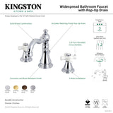 American Classic FSC1972APX Two-Handle 3-Hole Deck Mount Widespread Bathroom Faucet with Pop-Up Drain, Polished Brass