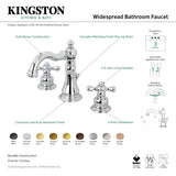 American Classic FSC1972AX Two-Handle 3-Hole Deck Mount Widespread Bathroom Faucet with Pop-Up Drain, Polished Brass