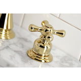 American Classic FSC1972AX Two-Handle 3-Hole Deck Mount Widespread Bathroom Faucet with Pop-Up Drain, Polished Brass