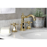 Metropolitan FSC1972BX Two-Handle 3-Hole Deck Mount Widespread Bathroom Faucet with Pop-Up Drain, Polished Brass