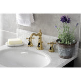 Metropolitan FSC1972BX Two-Handle 3-Hole Deck Mount Widespread Bathroom Faucet with Pop-Up Drain, Polished Brass