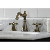 American Classic FSC19733AAX Two-Handle 3-Hole Deck Mount Widespread Bathroom Faucet with Brass Pop-Up, Antique Brass