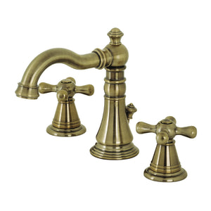 American Classic FSC19733AAX Two-Handle 3-Hole Deck Mount Widespread Bathroom Faucet with Brass Pop-Up, Antique Brass