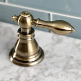 American Classic FSC19733ACL Two-Handle 3-Hole Deck Mount Widespread Bathroom Faucet with Brass Pop-Up, Antique Brass