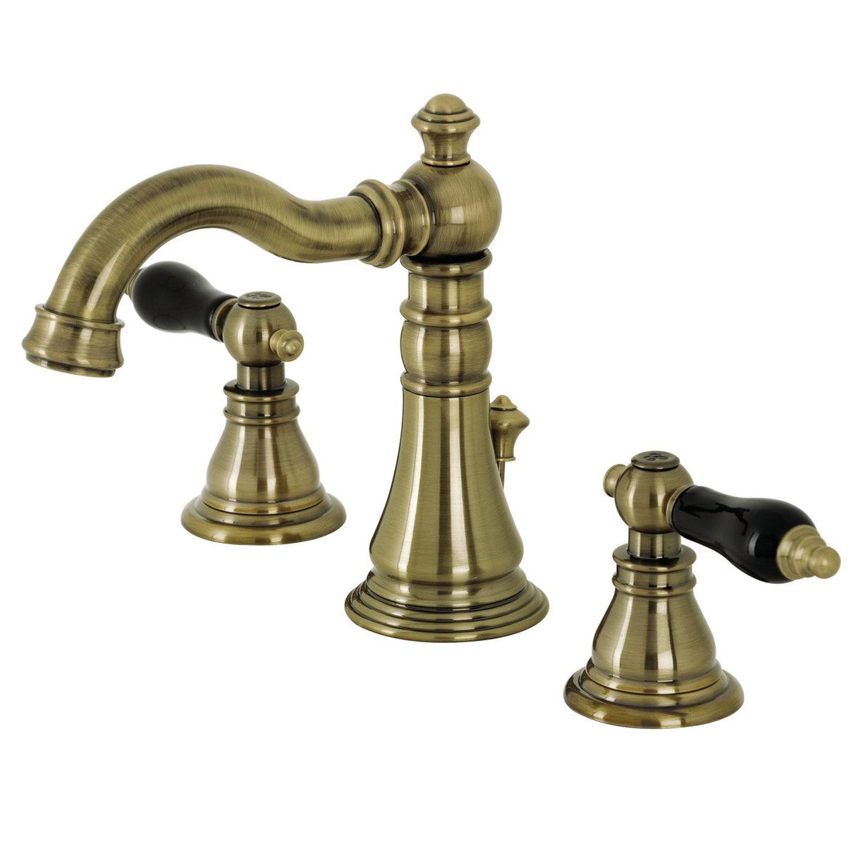 Duchess FSC19733AKL Two-Handle 3-Hole Deck Mount Widespread Bathroom Faucet with Brass Pop-Up, Antique Brass