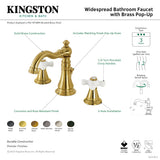 American Classic FSC19733APX Two-Handle 3-Hole Deck Mount Widespread Bathroom Faucet with Brass Pop-Up, Antique Brass