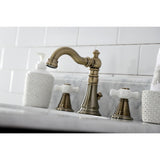 American Classic FSC19733APX Two-Handle 3-Hole Deck Mount Widespread Bathroom Faucet with Brass Pop-Up, Antique Brass