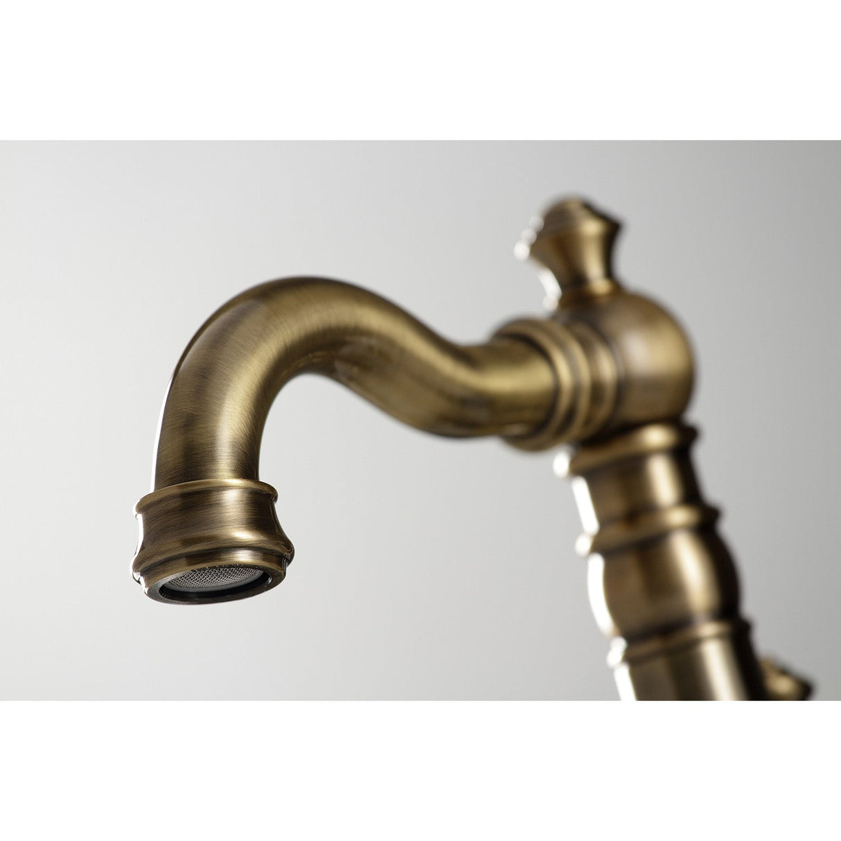 American Classic FSC19733PX Two-Handle 3-Hole Deck Mount Widespread Bathroom Faucet with Brass Pop-Up, Antique Brass
