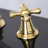 American Classic FSC1973AAX Two-Handle 3-Hole Deck Mount Widespread Bathroom Faucet with Brass Pop-Up, Brushed Brass