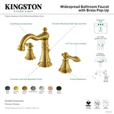 American Classic FSC1973ACL Two-Handle 3-Hole Deck Mount Widespread Bathroom Faucet with Brass Pop-Up, Brushed Brass