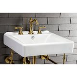 American Classic FSC1973ACL Two-Handle 3-Hole Deck Mount Widespread Bathroom Faucet with Brass Pop-Up, Brushed Brass