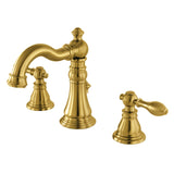 American Classic FSC1973ACL Two-Handle 3-Hole Deck Mount Widespread Bathroom Faucet with Brass Pop-Up, Brushed Brass