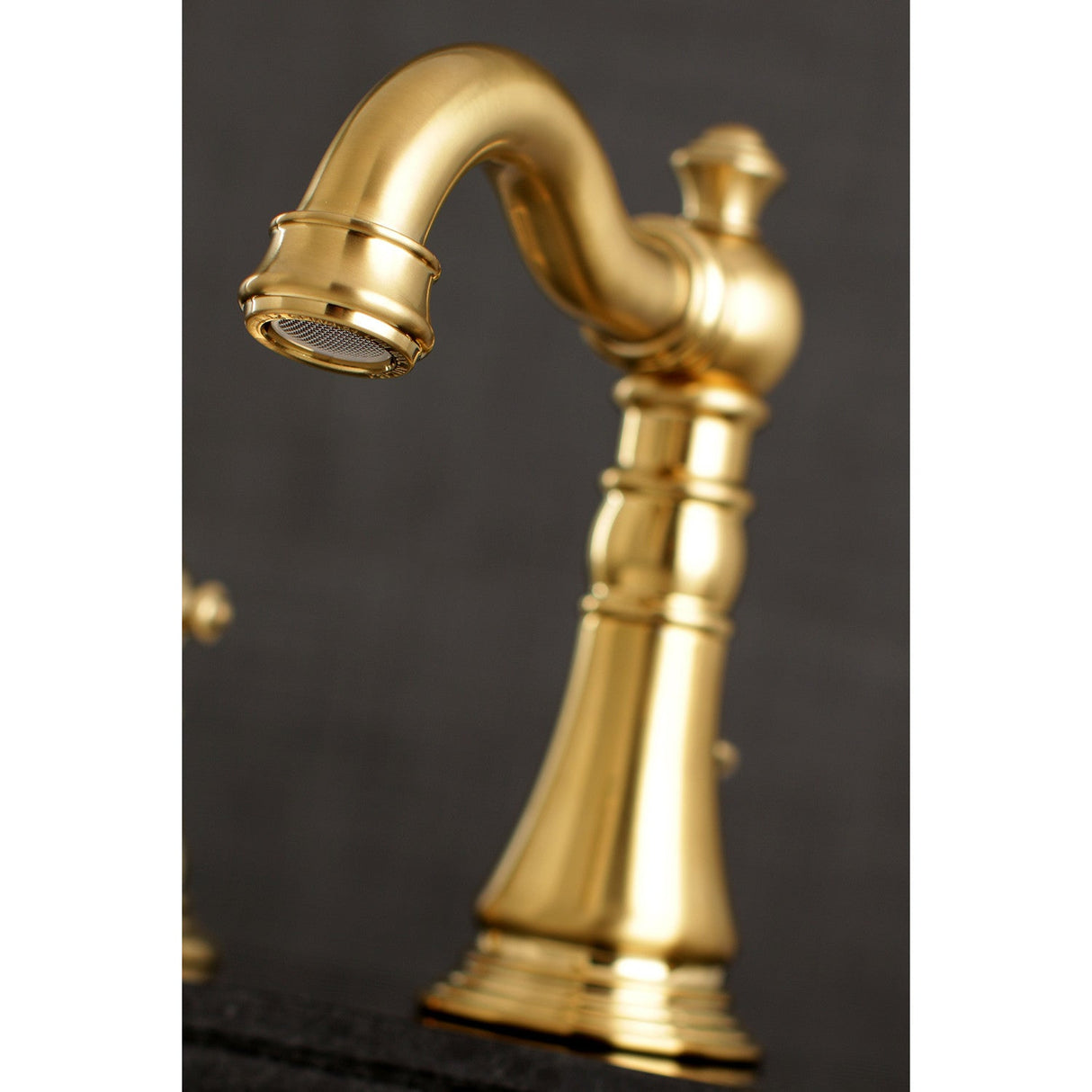 English Classic FSC1973AL Two-Handle 3-Hole Deck Mount Widespread Bathroom Faucet with Brass Pop-Up, Brushed Brass