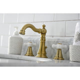 American Classic FSC1973APX Two-Handle 3-Hole Deck Mount Widespread Bathroom Faucet with Brass Pop-Up, Brushed Brass