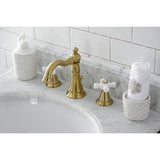 American Classic FSC1973APX Two-Handle 3-Hole Deck Mount Widespread Bathroom Faucet with Brass Pop-Up, Brushed Brass
