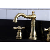 American Classic FSC1973AX Two-Handle 3-Hole Deck Mount Widespread Bathroom Faucet with Brass Pop-Up, Brushed Brass