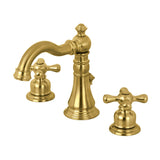 American Classic FSC1973AX Two-Handle 3-Hole Deck Mount Widespread Bathroom Faucet with Brass Pop-Up, Brushed Brass