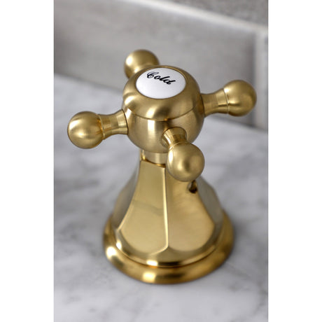 Metropolitan FSC1973BX Two-Handle 3-Hole Deck Mount Widespread Bathroom Faucet with Brass Pop-Up, Brushed Brass