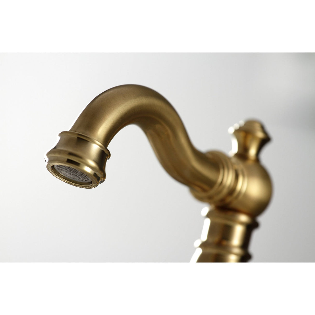 American Classic FSC1973PX Two-Handle 3-Hole Deck Mount Widespread Bathroom Faucet with Brass Pop-Up, Brushed Brass