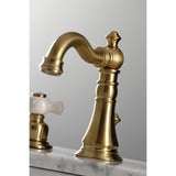 American Classic FSC1973PX Two-Handle 3-Hole Deck Mount Widespread Bathroom Faucet with Brass Pop-Up, Brushed Brass