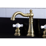 American Classic FSC1973PX Two-Handle 3-Hole Deck Mount Widespread Bathroom Faucet with Brass Pop-Up, Brushed Brass