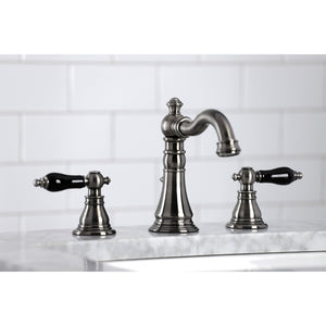 Duchess FSC1974AKL Two-Handle 3-Hole Deck Mount Widespread Bathroom Faucet with Brass Pop-Up, Black Stainless