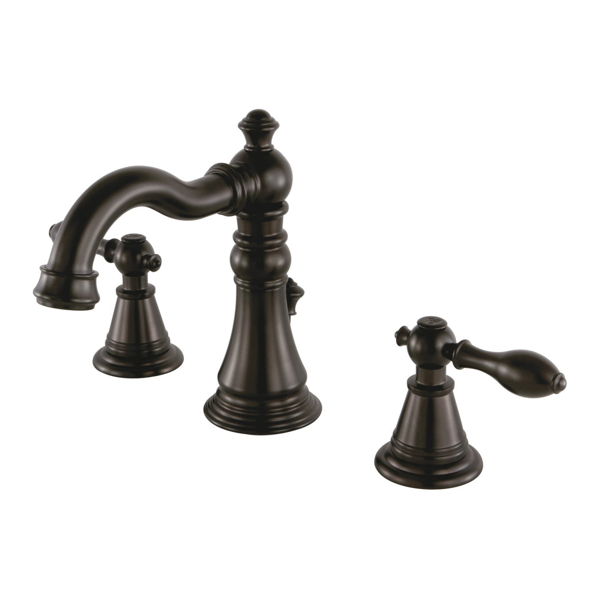 English Classic FSC1975AL Two-Handle 3-Hole Deck Mount Widespread Bathroom Faucet with Pop-Up Drain, Oil Rubbed Bronze