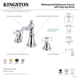 American Classic FSC1975APX Two-Handle 3-Hole Deck Mount Widespread Bathroom Faucet with Pop-Up Drain, Oil Rubbed Bronze