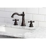 American Classic FSC1975AX Two-Handle 3-Hole Deck Mount Widespread Bathroom Faucet with Pop-Up Drain, Oil Rubbed Bronze