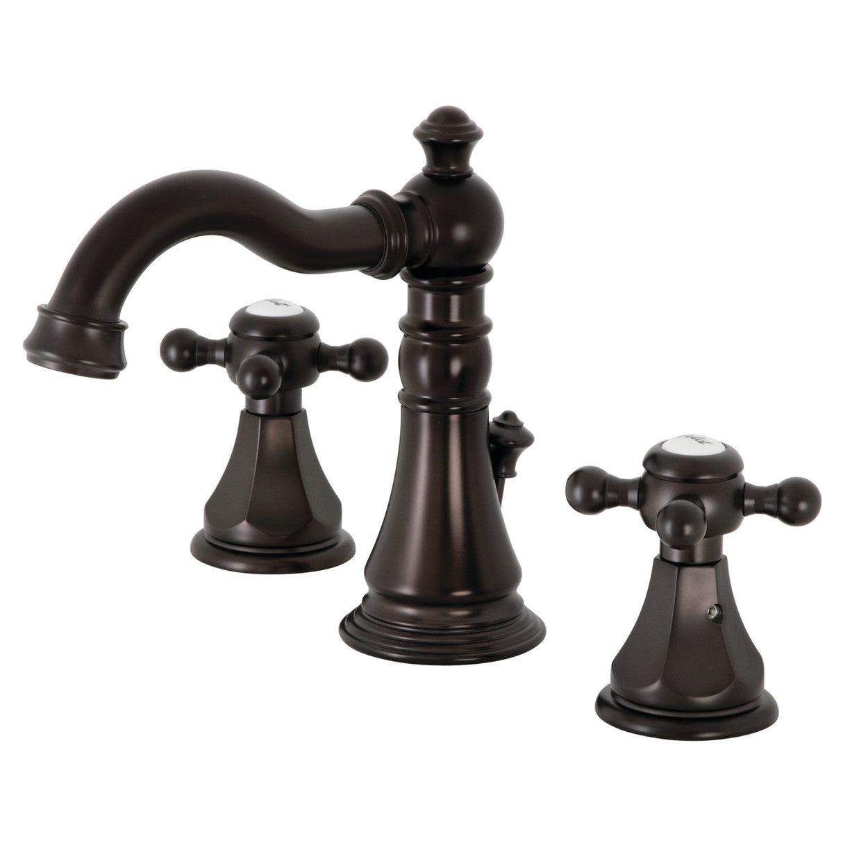 Metropolitan FSC1975BX Two-Handle 3-Hole Deck Mount Widespread Bathroom Faucet with Pop-Up Drain, Oil Rubbed Bronze