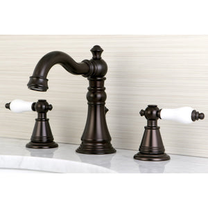 English Classic FSC1975PL Two-Handle 3-Hole Deck Mount Widespread Bathroom Faucet with Pop-Up Drain, Oil Rubbed Bronze