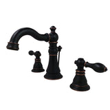 American Classic FSC1976ACL Two-Handle 3-Hole Deck Mount Widespread Bathroom Faucet with Brass Pop-Up, Naples Bronze