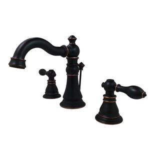 American Classic FSC1976ACL Two-Handle 3-Hole Deck Mount Widespread Bathroom Faucet with Brass Pop-Up, Naples Bronze