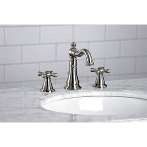 American Classic FSC1978AAX Two-Handle 3-Hole Deck Mount Widespread Bathroom Faucet with Pop-Up Drain, Brushed Nickel