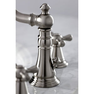 American Classic FSC1978AAX Two-Handle 3-Hole Deck Mount Widespread Bathroom Faucet with Pop-Up Drain, Brushed Nickel