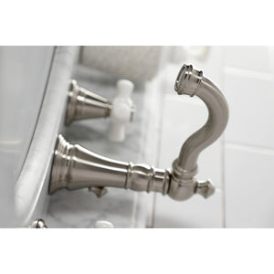 American Classic FSC1978APX Two-Handle 3-Hole Deck Mount Widespread Bathroom Faucet with Pop-Up Drain, Brushed Nickel