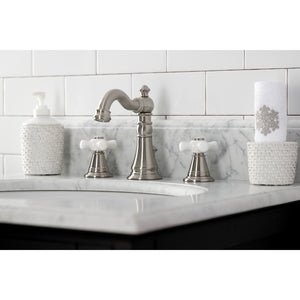 American Classic FSC1978APX Two-Handle 3-Hole Deck Mount Widespread Bathroom Faucet with Pop-Up Drain, Brushed Nickel