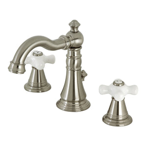 American Classic FSC1978APX Two-Handle 3-Hole Deck Mount Widespread Bathroom Faucet with Pop-Up Drain, Brushed Nickel